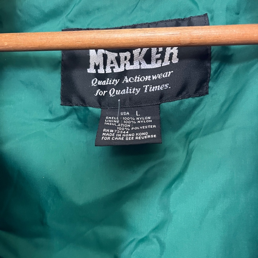 Vintage MARKER Retro 90s 80s Snowboard Ski Zip Off Sleeves Block Colors Hood, L - Picture 6 of 9